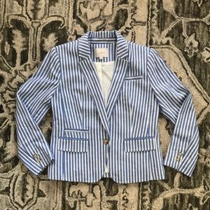 LOFT Blue Pinstripe Blazer